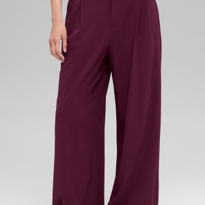 High-Waist Dreamscape Trouser (Regular) - Burgundy